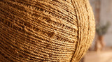 KAWOLA Stehlampe VESUVIA Jute gold schwarz