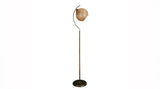 KAWOLA Stehlampe VESUVIA Jute gold schwarz