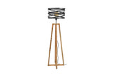 KAWOLA Stehleuchte DALIAN Stehlampe Holz/Metall schwarz