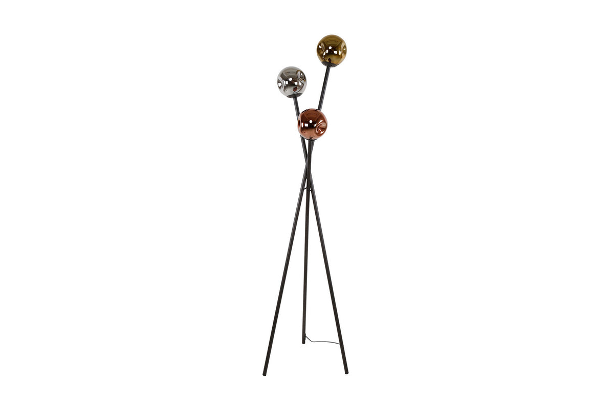 KAWOLA Stehleuchte TIVOLI Stehlampe Glas/Metall schwarz