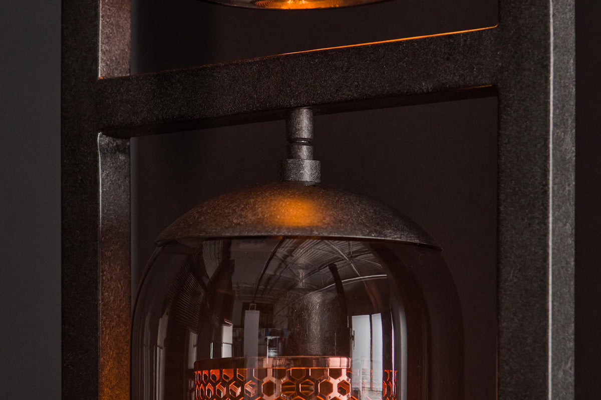 KAWOLA Stehleuchte TRIEST Stehlampe Glas schwarz