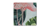 KAWOLA Stoffmuster Velvet Flamingo