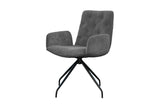 KAWOLA Stuhl NEW CHARME Drehstuhl Esszimmersessel Cord grau