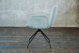 KAWOLA Stuhl NEW CHARME Drehstuhl Esszimmersessel Cord hellblau