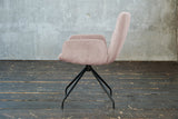 KAWOLA Stuhl NEW CHARME Drehstuhl Esszimmersessel Cord rosa