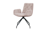 KAWOLA Stuhl NEW CHARME Drehstuhl Esszimmersessel Cord rosa