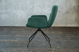 KAWOLA Stuhl NEW CHARME Drehstuhl Esszimmersessel Cord smaragd