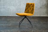 KAWOLA Stuhl NEW CHARME Drehstuhl Esszimmerstuhl Velvet curry