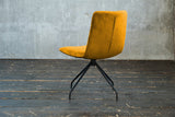 KAWOLA Stuhl NEW CHARME Drehstuhl Esszimmerstuhl Velvet curry