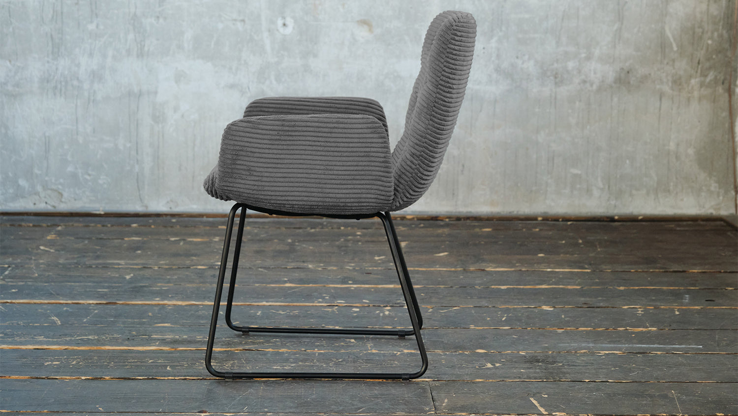 KAWOLA Stuhl NEW CHARME Esszimmersessel Cord grau