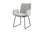 KAWOLA Stuhl NEW CHARME Esszimmersessel Cord hellgrau