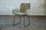 KAWOLA Stuhl NEW CHARME Esszimmersessel Cord olivgrün