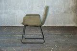 KAWOLA Stuhl NEW CHARME Esszimmersessel Cord olivgrün