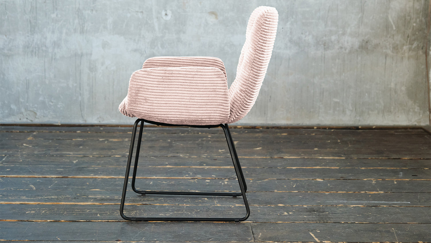 KAWOLA Stuhl NEW CHARME Esszimmersessel Cord rosa
