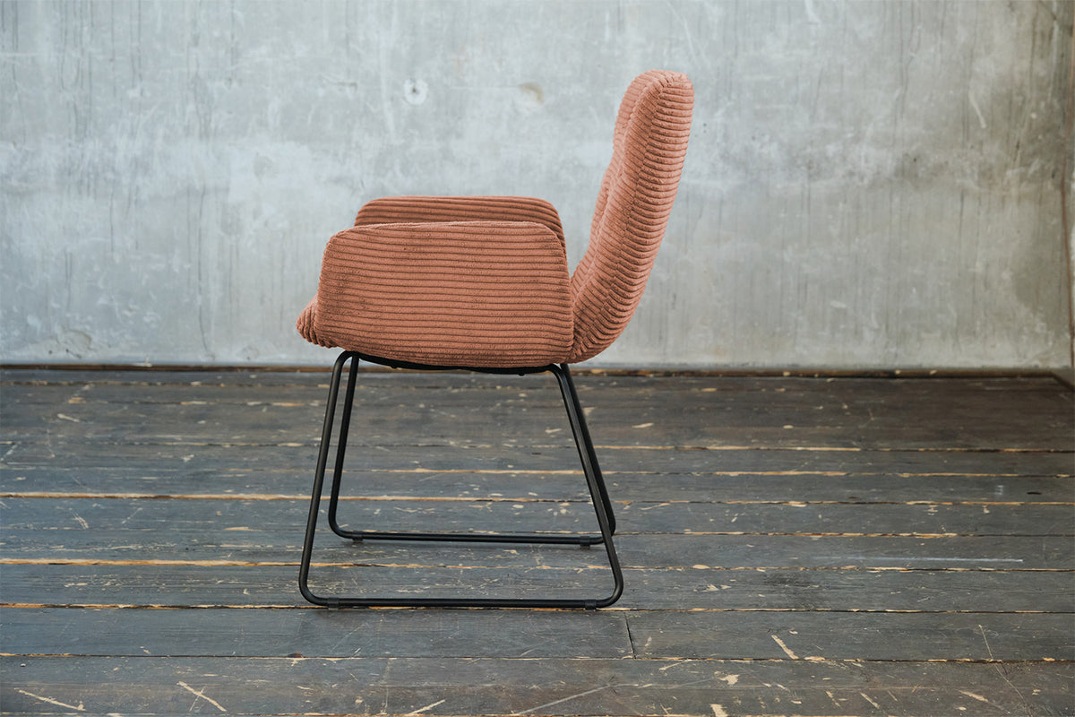 KAWOLA Stuhl NEW CHARME Esszimmersessel Cord rost