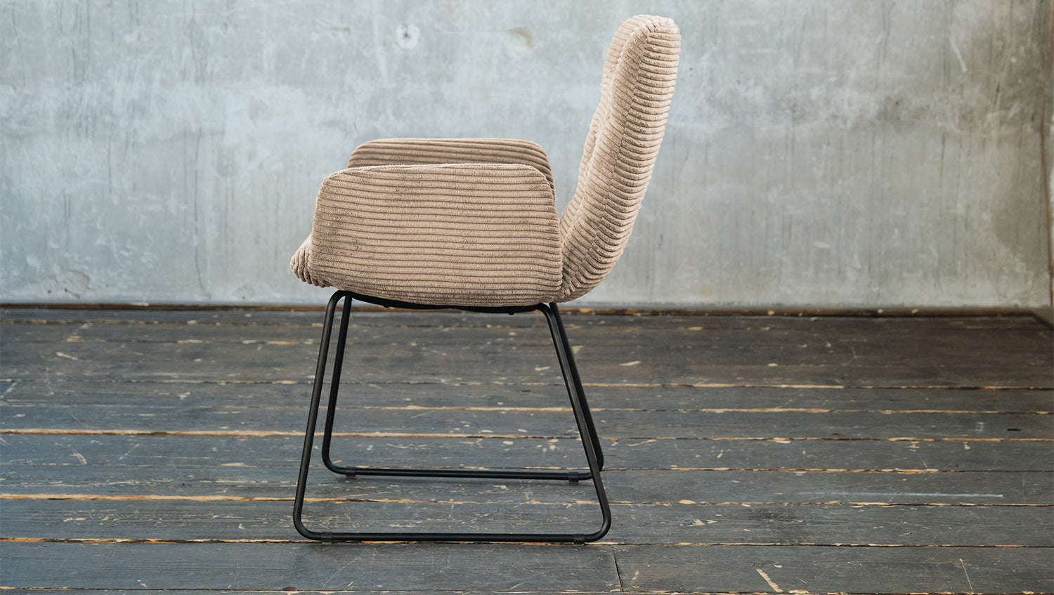 KAWOLA Stuhl NEW CHARME Esszimmersessel Cord taupe
