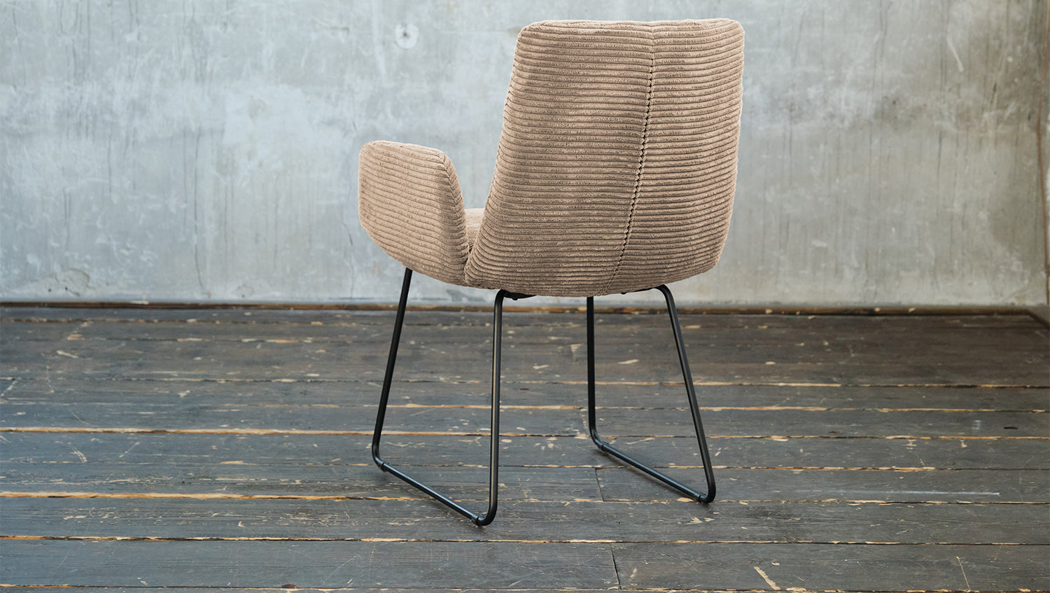 KAWOLA Stuhl NEW CHARME Esszimmersessel Cord taupe