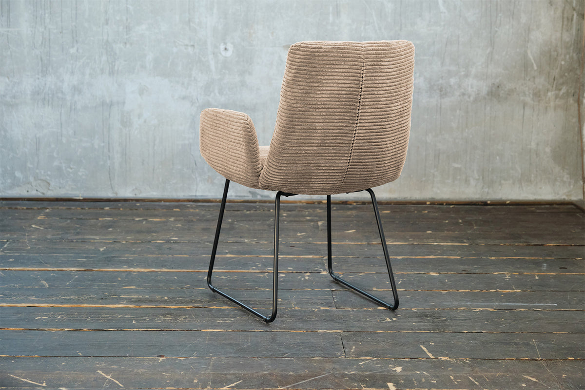 KAWOLA Stuhl NEW CHARME Esszimmersessel Cord taupe