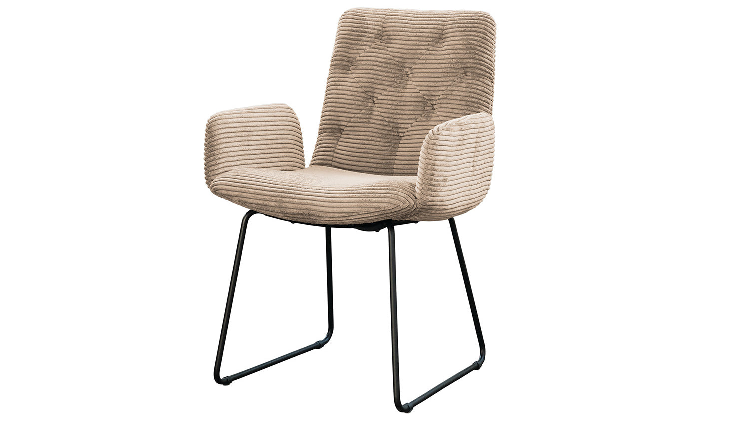 KAWOLA Stuhl NEW CHARME Esszimmersessel Cord taupe