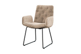 KAWOLA Stuhl NEW CHARME Esszimmersessel Cord taupe
