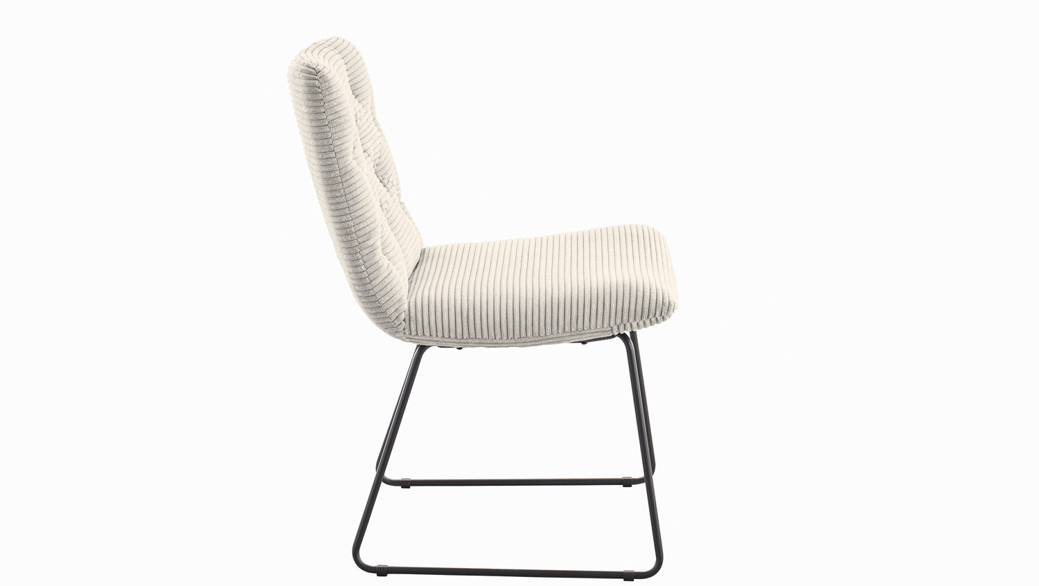 KAWOLA Stuhl NEW CHARME Esszimmerstuhl Cord cremeweiß