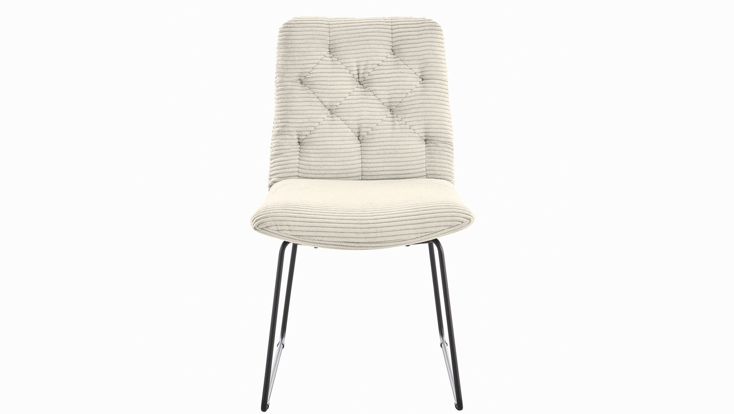 KAWOLA Stuhl NEW CHARME Esszimmerstuhl Cord cremeweiß