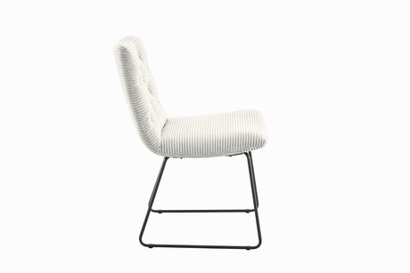 KAWOLA Stuhl NEW CHARME Esszimmerstuhl Cord weiß