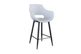 KAWOLA Thekenhocker ZAJA Barstuhl Sitzhöhe 65 cm Kunststoff weiß