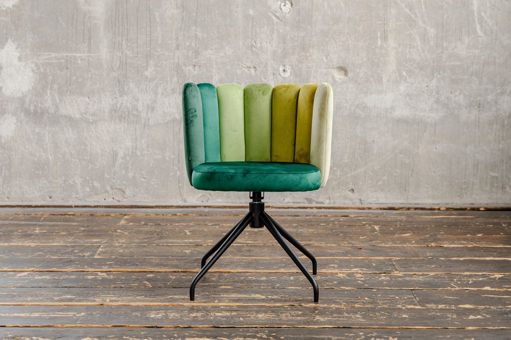 B-Ware KAWOLA Esszimmerstuhl JADA Drehstuhl Velvet grün