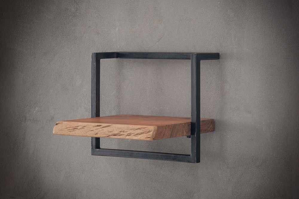 KAWOLA Wandregal ERGEA 40 cm Akazie massiv natur