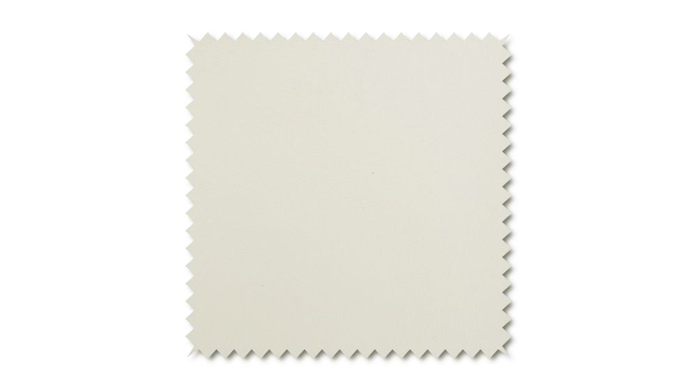 KAWOLA Stoffmuster Kunstleder weiß 10x10cm