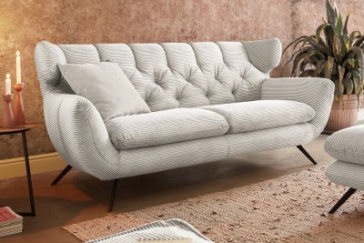 KAWOLA Sofa CHARME Cord cremeweiß KAWOLA Sofa CHARME Cord cremeweiß