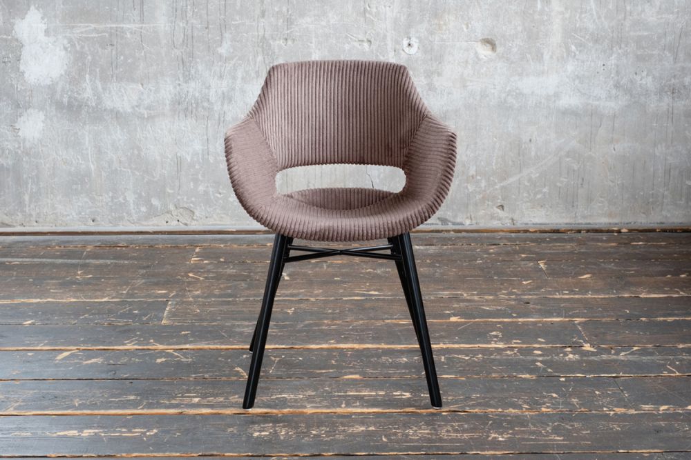 B-Ware KAWOLA Stuhl ZAJA Esszimmerstuhl Cord braun