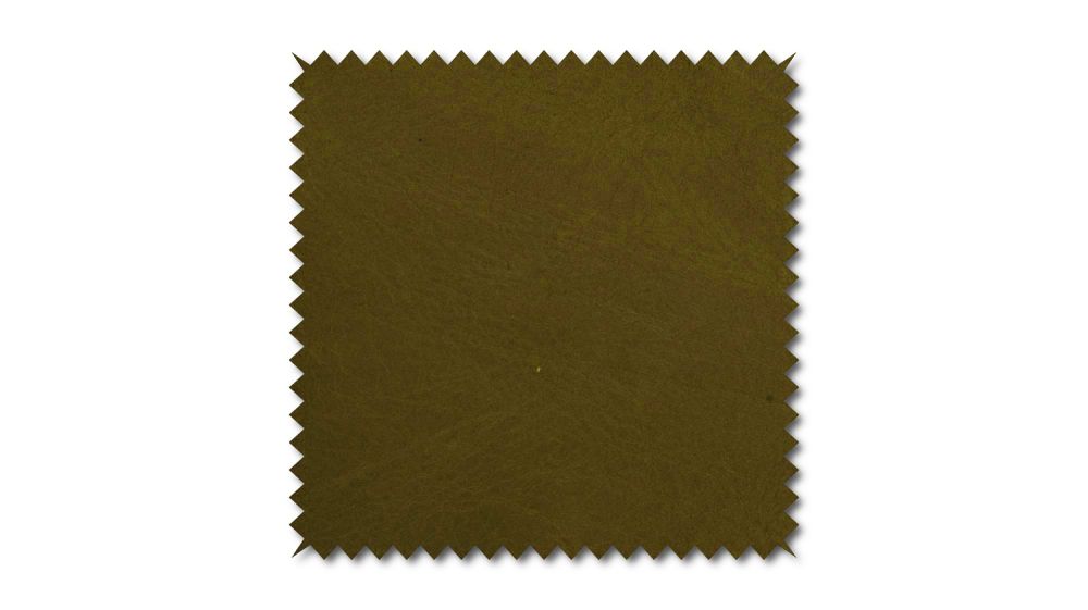KAWOLA Stoffmuster Leder olivgrün 10x10cm