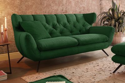 KAWOLA Sofa CHARME Cord smaragd KAWOLA Sofa CHARME Cord smaragd