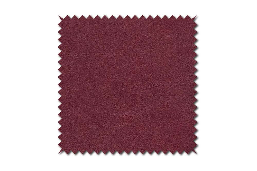 KAWOLA Stoffmuster Leder burgunderrot 10x10cm
