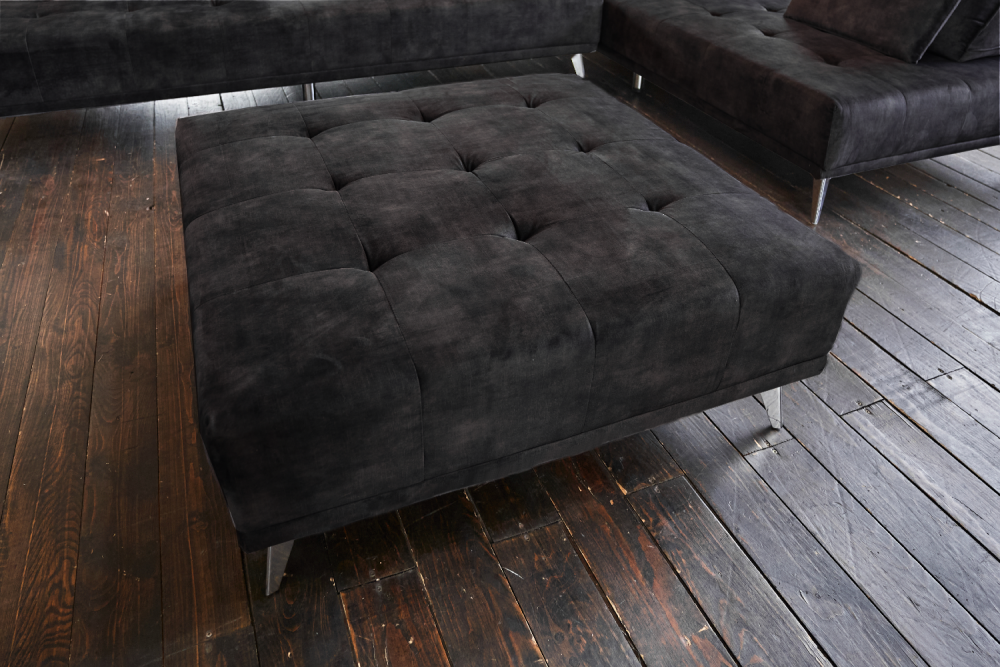 KAWOLA Hocker WIOLO velvet anthrazit