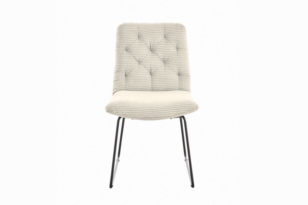 KAWOLA Stuhl NEW CHARME Esszimmerstuhl Cord cremeweiß