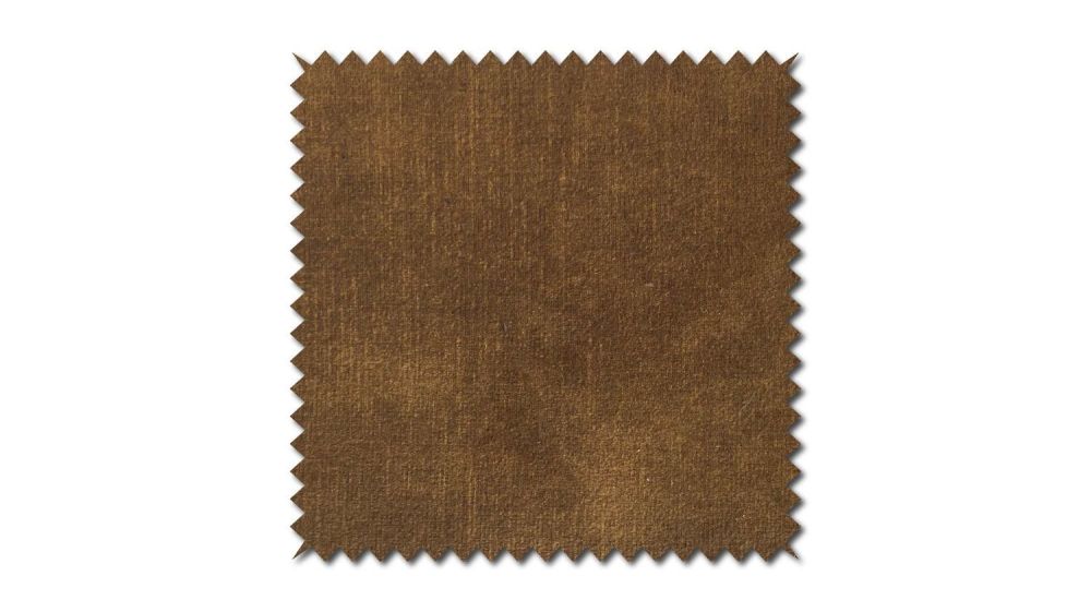 KAWOLA Stoffmuster Velvet cognac 10x10cm