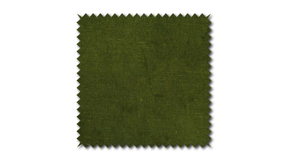 KAWOLA Stoffmuster Velvet moosgrun 10x10cm