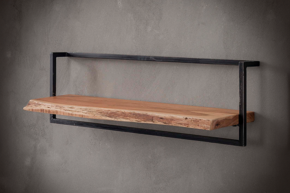 KAWOLA Wandregal ERGEA 100 cm Akazie massiv natur