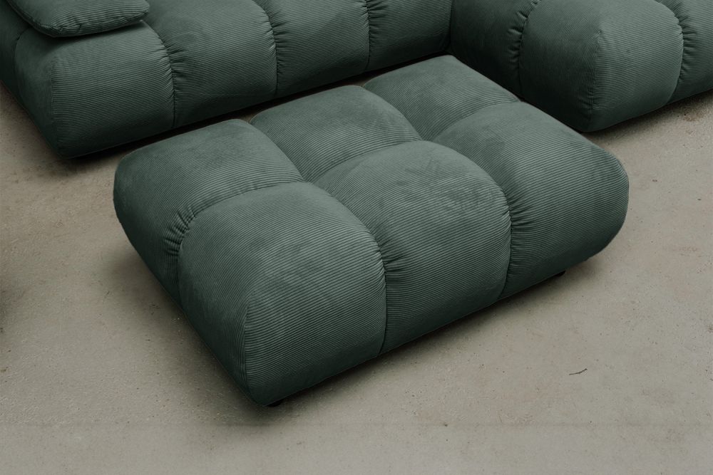 KAWOLA Polsterhocker VIVIEN Hockerbank Feincord grün