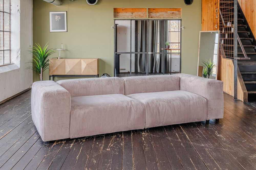 KAWOLA Sofa MIA Modulares Sofa 6-tlg. Cord taupe