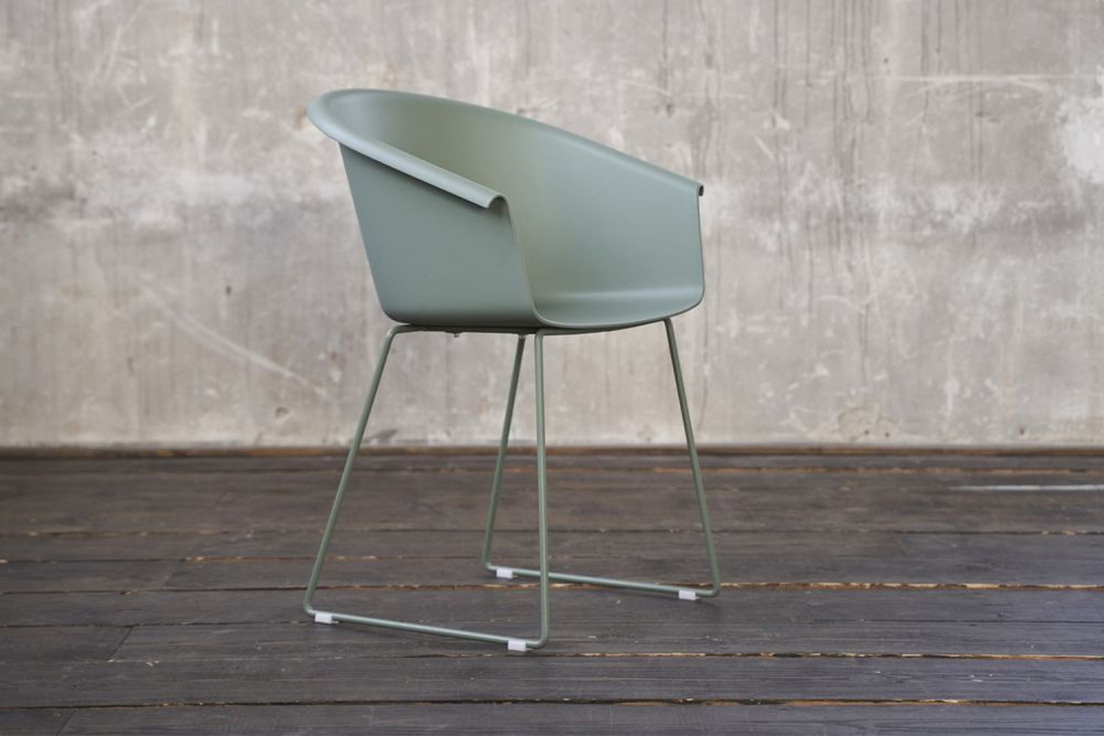 B-Ware KAWOLA Stuhl GISY Esszimmerstuhl Kunststoff grün