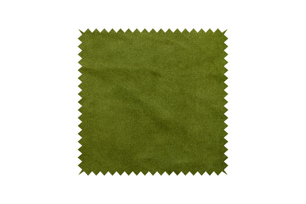 KAWOLA Stoffmuster Velvet grün 10x10cm