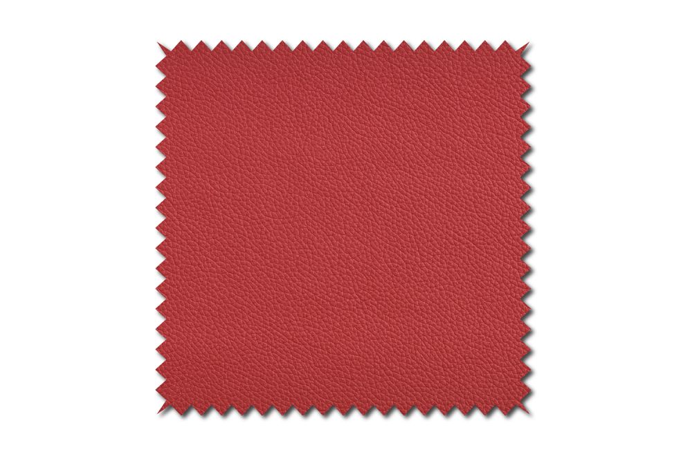 KAWOLA Stoffmuster Leder rot 10x10cm
