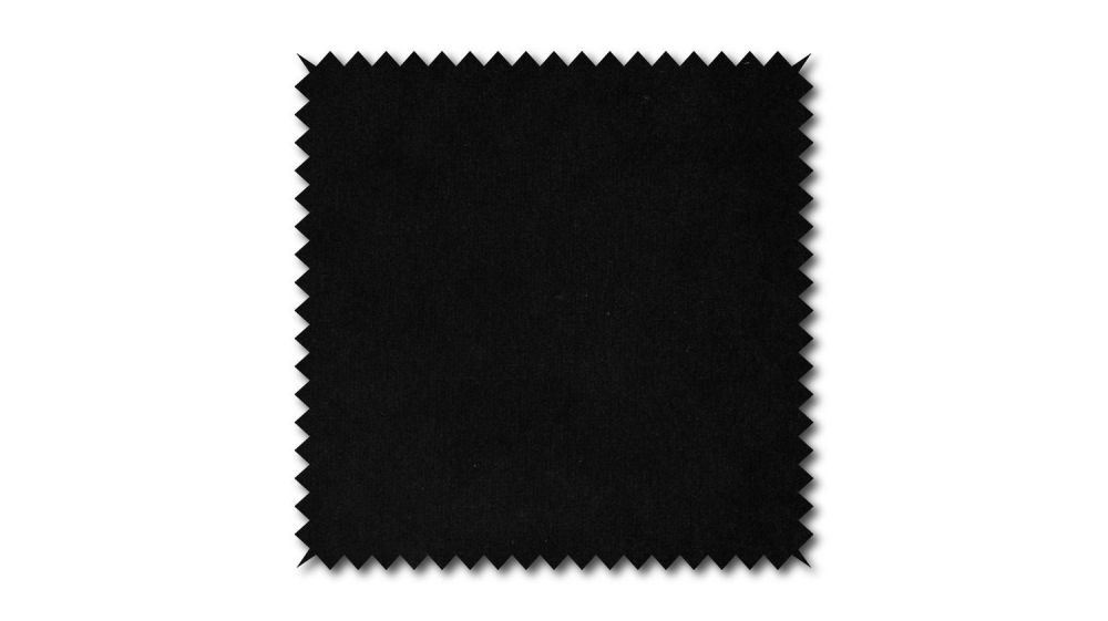 KAWOLA Stoffmuster Velvet schwarz 10x10cm