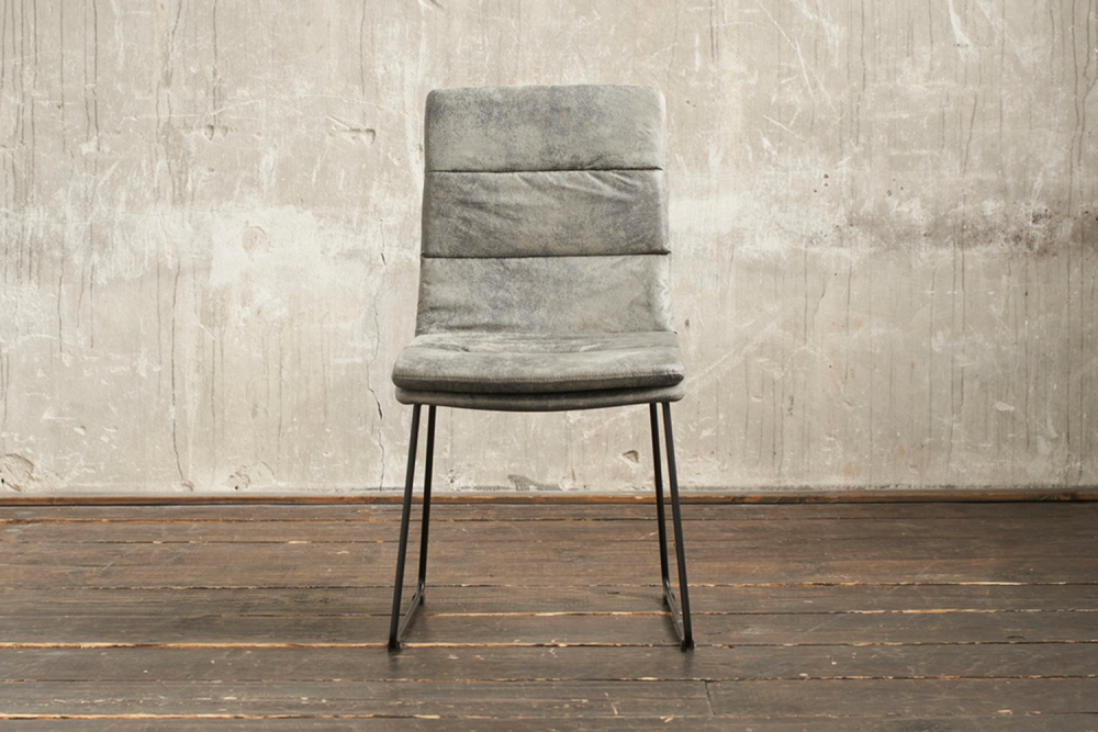 B-Ware_ KAWOLA Esszimmerstuhl VINCE Microfaser grau