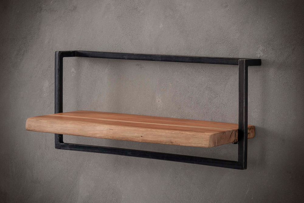 KAWOLA Wandregal ERGEA 65 cm Akazie massiv natur