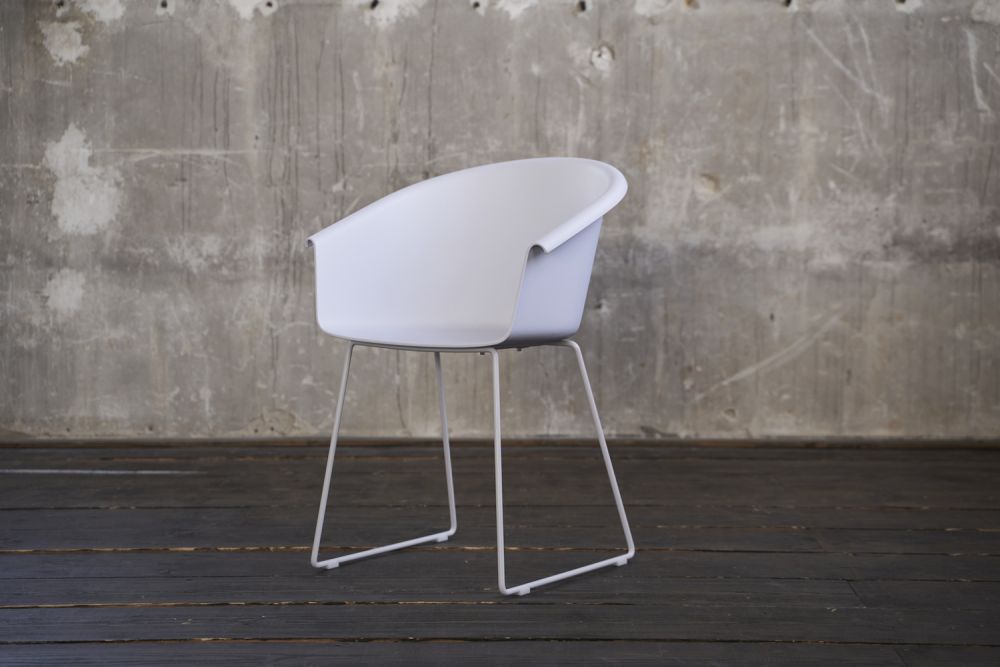 B-Ware KAWOLA Stuhl GISY Esszimmerstuhl Kunststoff weiß